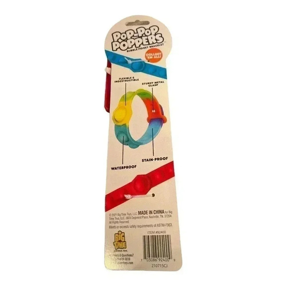 pop-pop poppers bubble fidget bracelet color red and one with blue,white & pink - Picture 1 of 3
